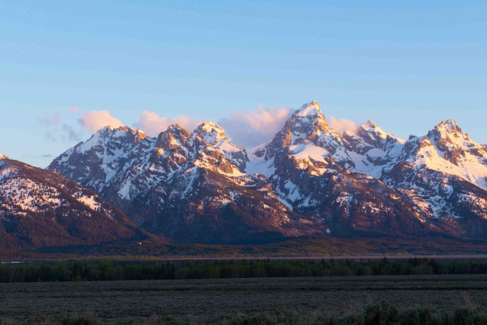 Early Morning Sun on the Tetons