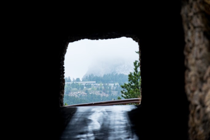 Foggie view of Mount Rushmore