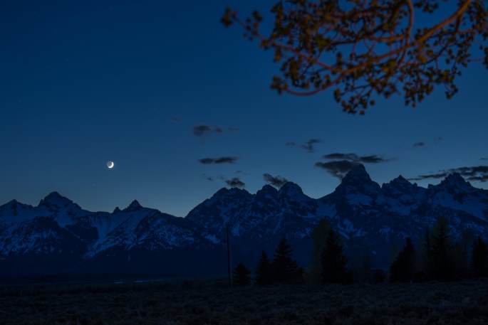 Moon Rise Over The Tetons