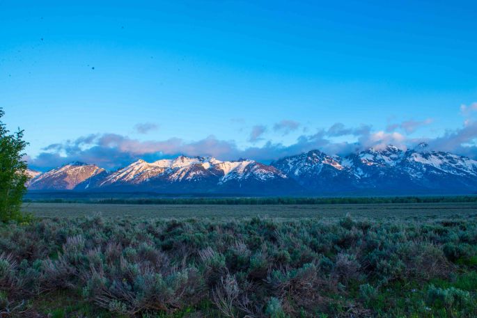 Departure View Of The Tetons
