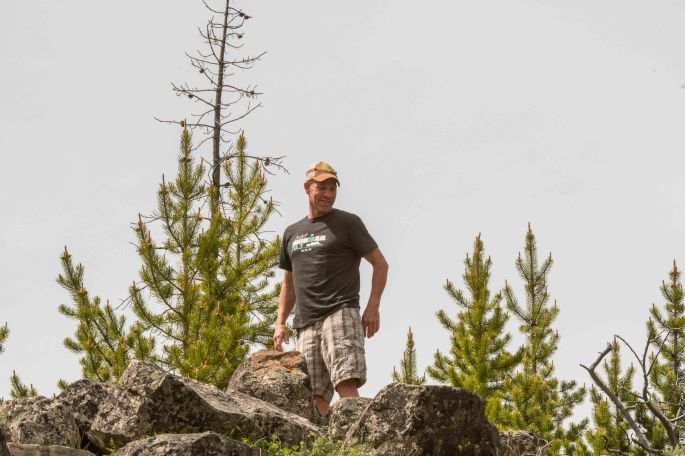 Nate At The Top Of Sheepeater Cliff