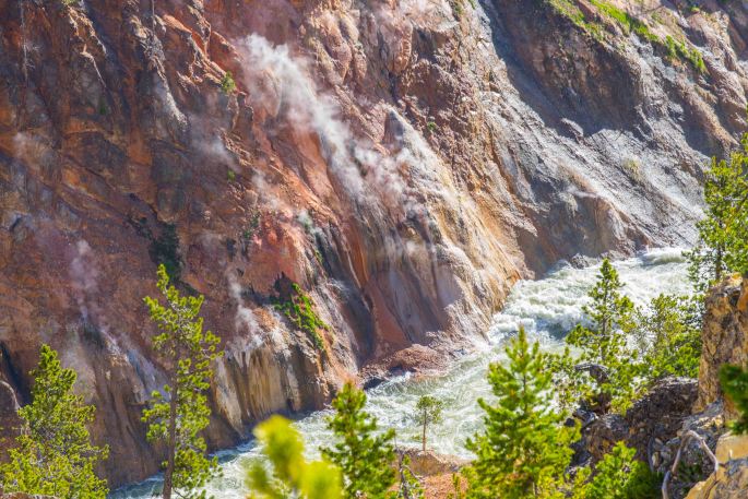 Steam Vents Along The River